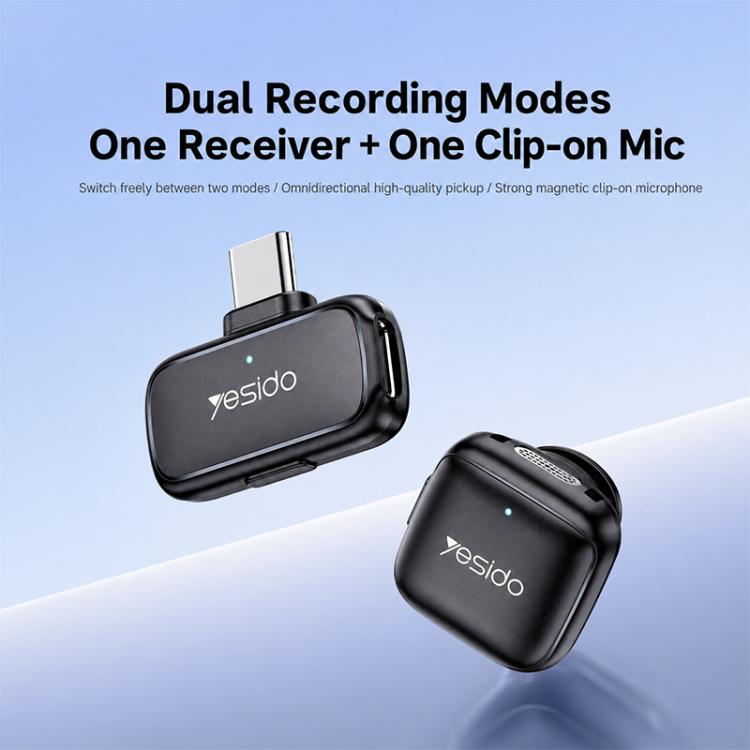 Yesido KR26 Standard Noise Reduction Wireless Lavalier Microphone with 8 Pin Receiver
