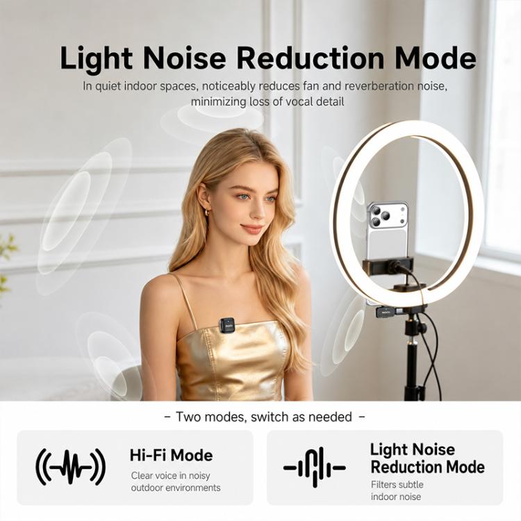 Yesido KR26 Standard Noise Reduction Wireless Lavalier Microphone with 8 Pin Receiver