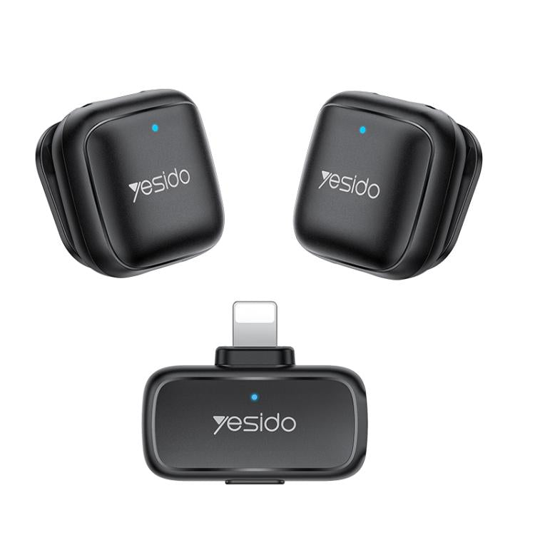 Yesido KR28 1 to 2 Standard Noise Reduction Wireless Lavalier Microphone with 8 Pin Receiver