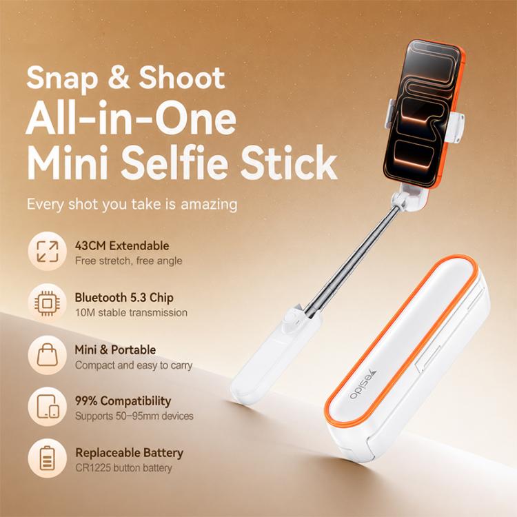 Yesido SF33 Multifunctional Mini Bluetooth Remote Control Selfie Stick, SF33