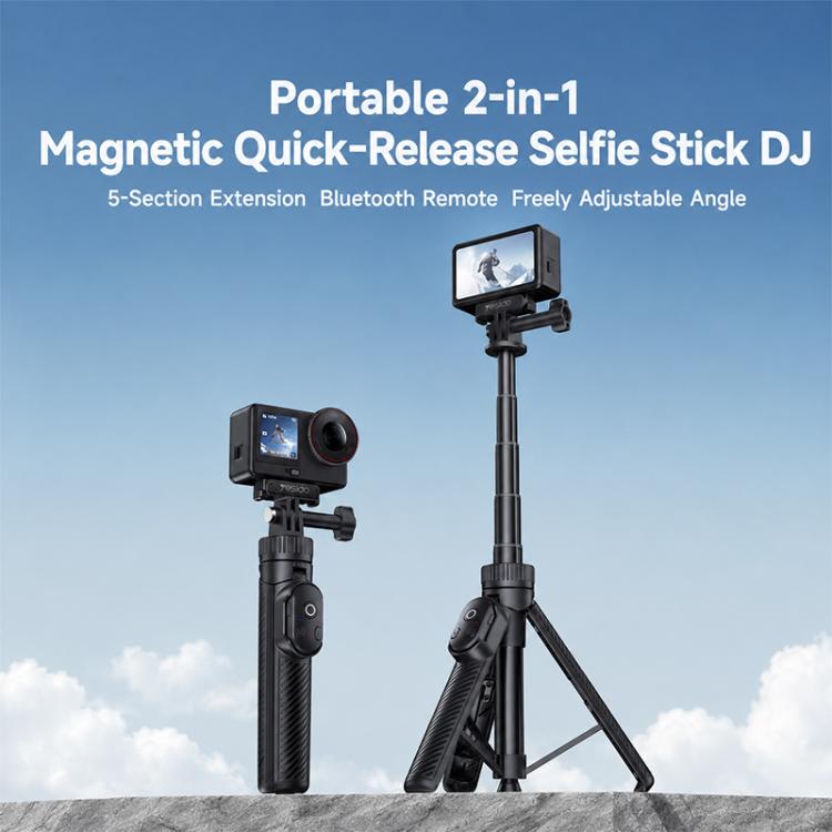 Yesido SF37 Portable 2 in 1 Magnetic Quick Release Selfie Stick DJ, SF37