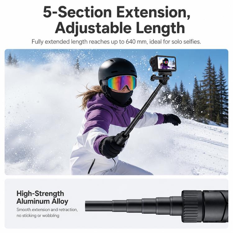 Yesido SF37 Portable 2 in 1 Magnetic Quick Release Selfie Stick DJ, SF37