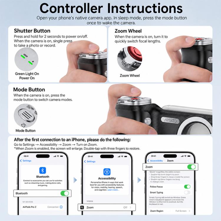 Yesido SF39 Magnetic Phone Holder Shooting Auxiliary Grip