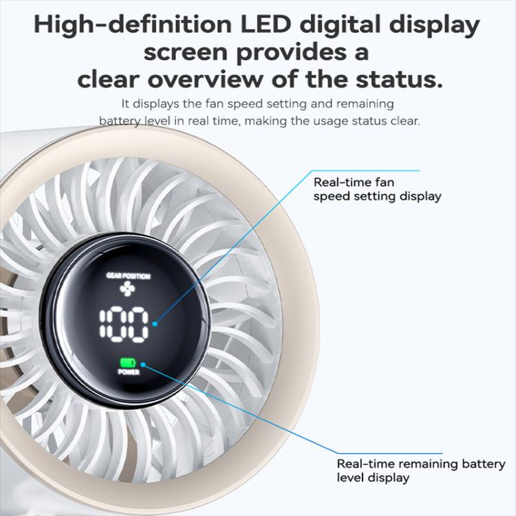Yesido YF20 Brushless Handheld Fan with LED Digital Display