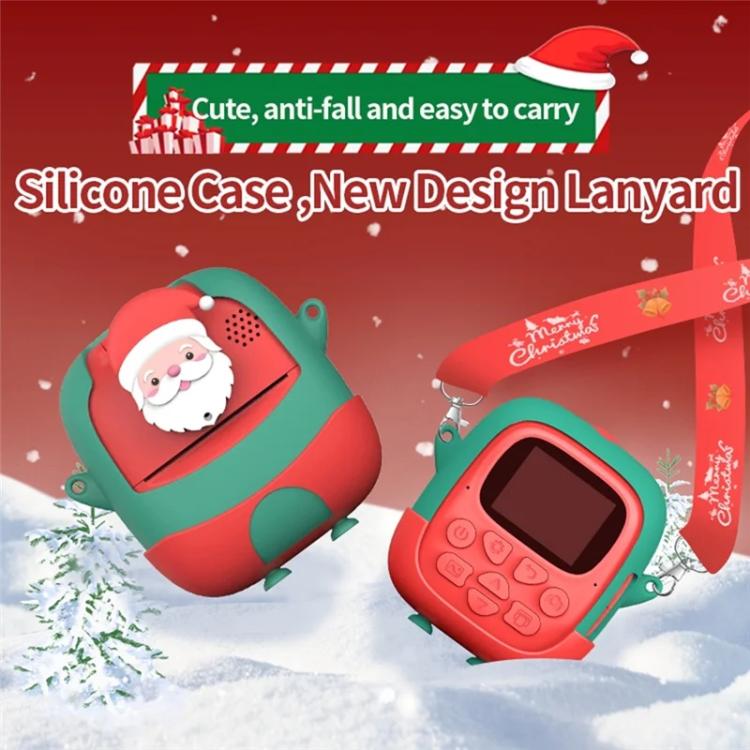 A19B 2-inch IPS Christmas Kids Instant Print Camera with Silicone Case