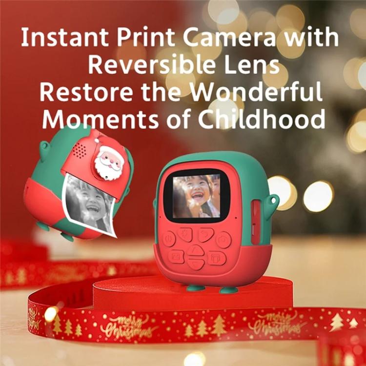 A19B 2-inch IPS Christmas Kids Instant Print Camera with Silicone Case