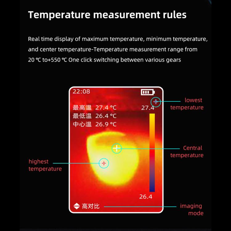 Q01 -20-550 Degrees Celsius 2.4-inch 240×240 IR Thermal Imager