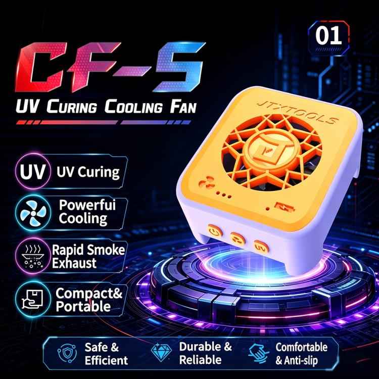 Mobile Phone Motherboard PCB Repair 2-in-1 UV Curing Light with Cooling Fans