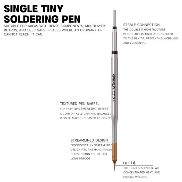 LUOWEI LW-C210-F C210 Series Fine Spot Welding and Drag Welding Soldering Iron Tip
