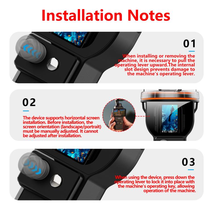 RedPepper 30m Diving Waterproof Action Camera Housing Cover, For DJI Omos Pocket 3