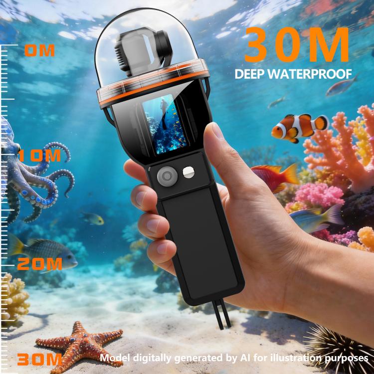 RedPepper 30m Diving Waterproof Action Camera Housing Cover, For DJI Omos Pocket 3