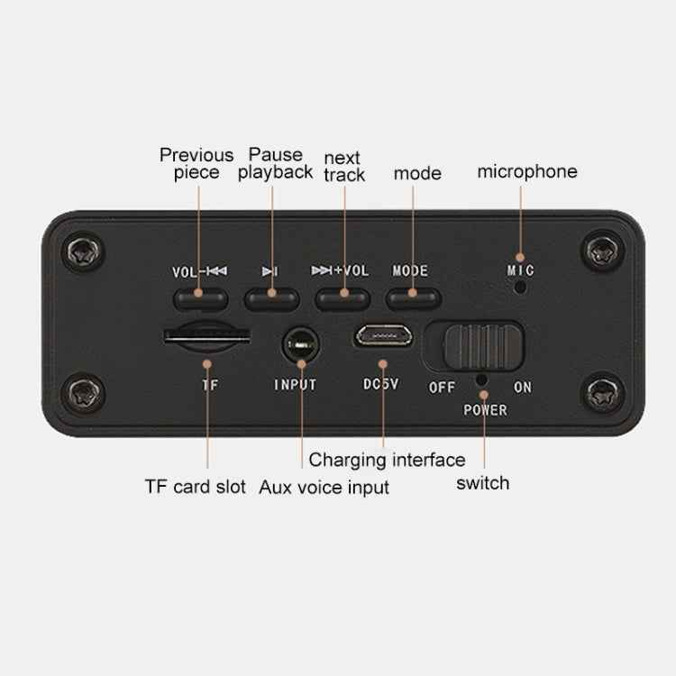 M5 Subwoofer Wooden Bluetooth 4.2 Speaker, Support TF Card & 3.5mm AUX & FM