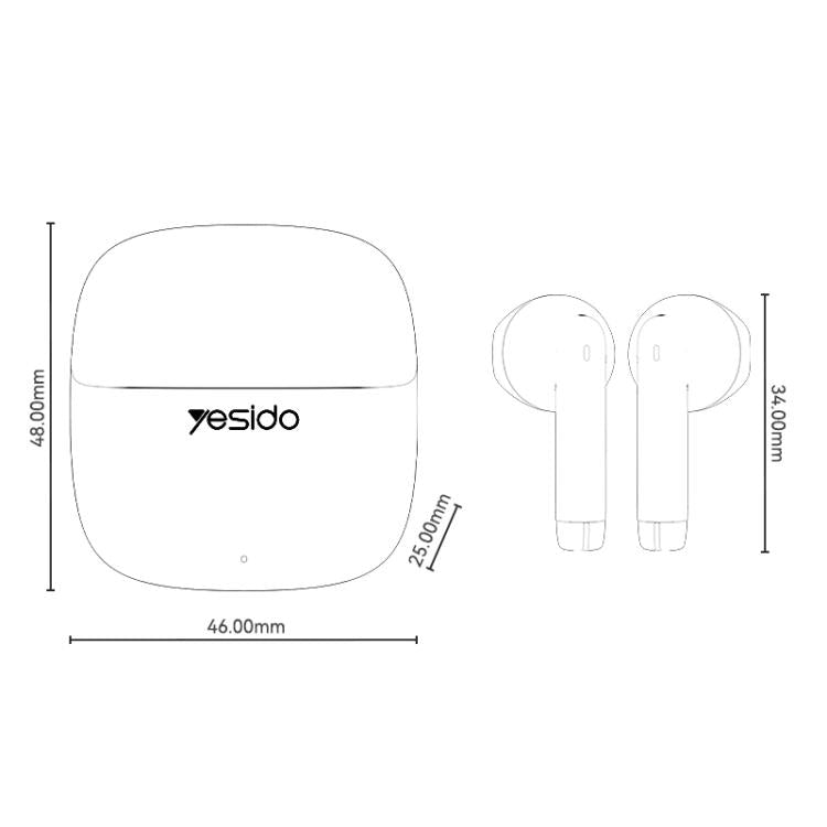 Yesido TWS48 Semi-in-ear TWS Bluetooth Earphone, TWS48