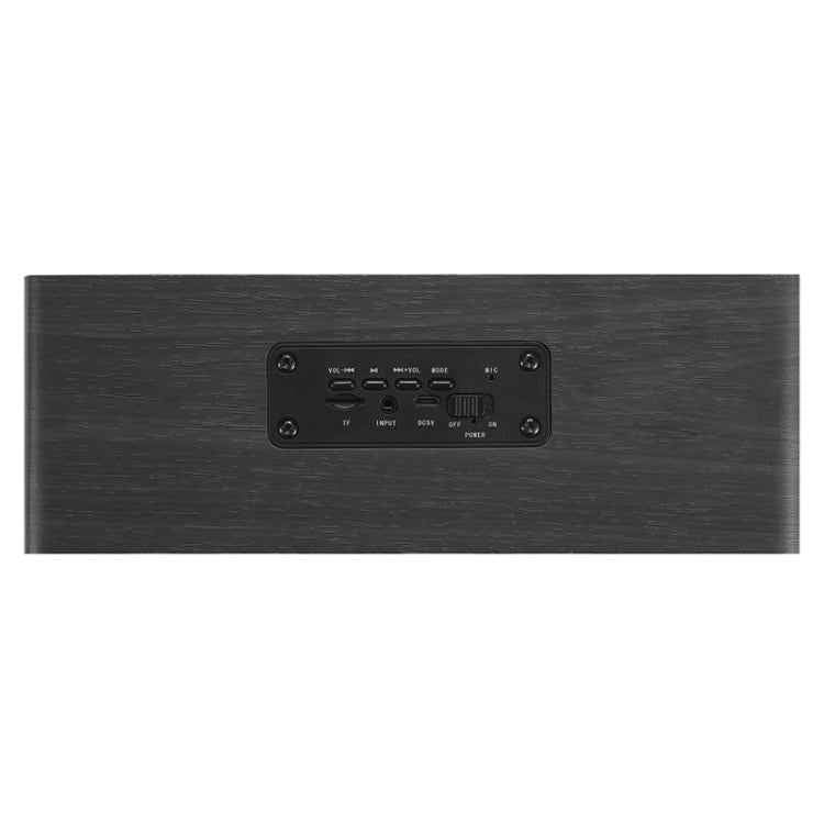 M5C Subwoofer Wooden Clock Bluetooth 4.2 Speaker, Support TF Card & 3.5mm AUX & FM Radio