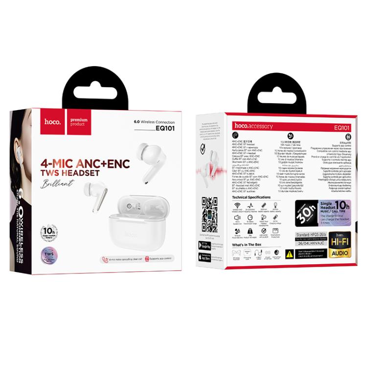 hoco EQ101 Extreme True Wireless ANC+ENC Noise Reduction Bluetooth Earphone