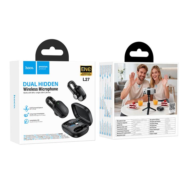hoco L27 Type-C Ice Hidden Wireless Microphone