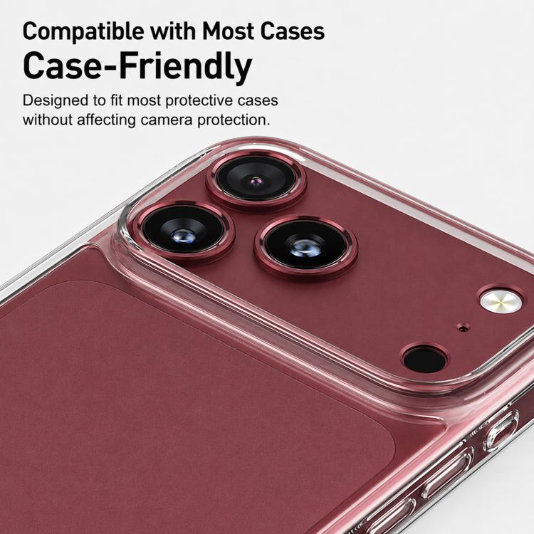 XDcase Titanium Alloy Hollow Camera Lens Protector, For iPhone 18, For iPhone 18 Pro, For iPhone 18 Pro Max