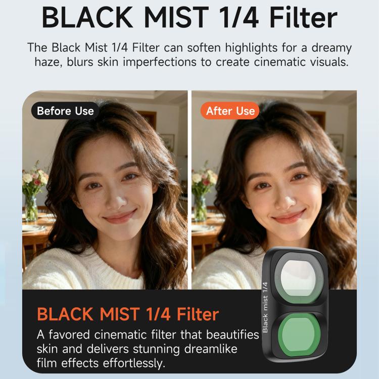 For DJI Osmo Pocket 4P Sunnylife Camera Lens Filter, MCUV, CPL, ND8, ND16, ND32, ND64, ND8/PL, ND16/PL, ND32/PL, ND64/PL, Black Mist 1/4, 3 in 1 Shadow Filter Set, 3 in 1 Mixed Filter Set, 4 in 1 ND/PL Set, 4 in 1 ND Set, 4 in 1 Mixed Filter Set       ...