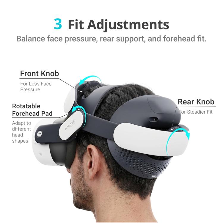 BOBOVR M3 Head Strap for Meta Quest 3 / 3S Adjustable VR Headband Dual Mode Fit, M3