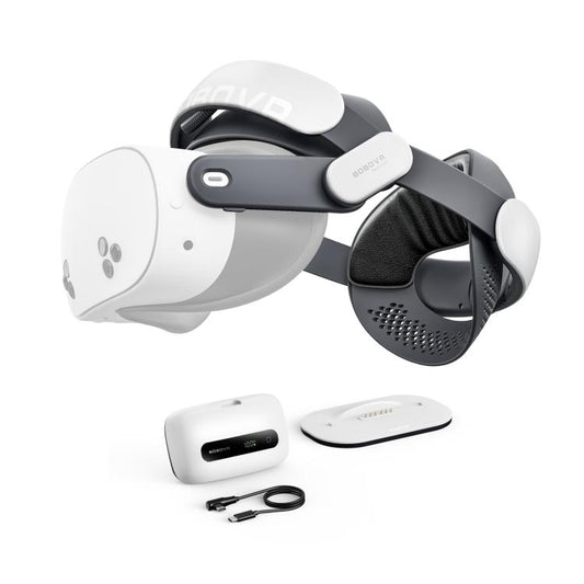 BOBOVR M3 Pro+ VR Head Strap for Meta Quest 3 / 3S with BM60 Battery Cell and Charging Dock, M3 Pro+