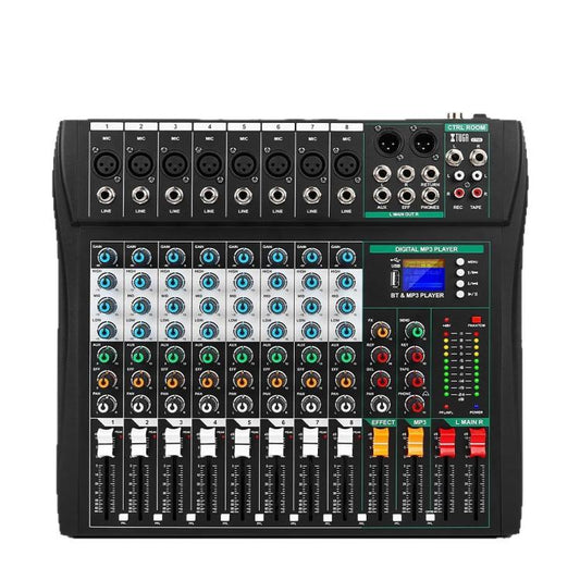 XTUGA CT80 8-Channel Professional Audio Mixer DJ Console, CT80