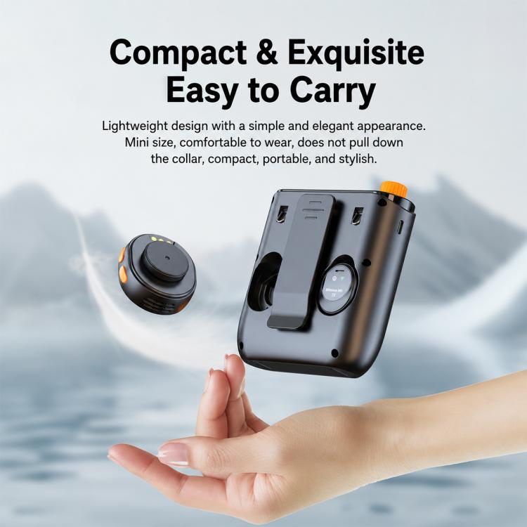 J98 Dual Mic Portable Wireless Lavalier Waistband Microphone Teaching Voice Amplifier, J98