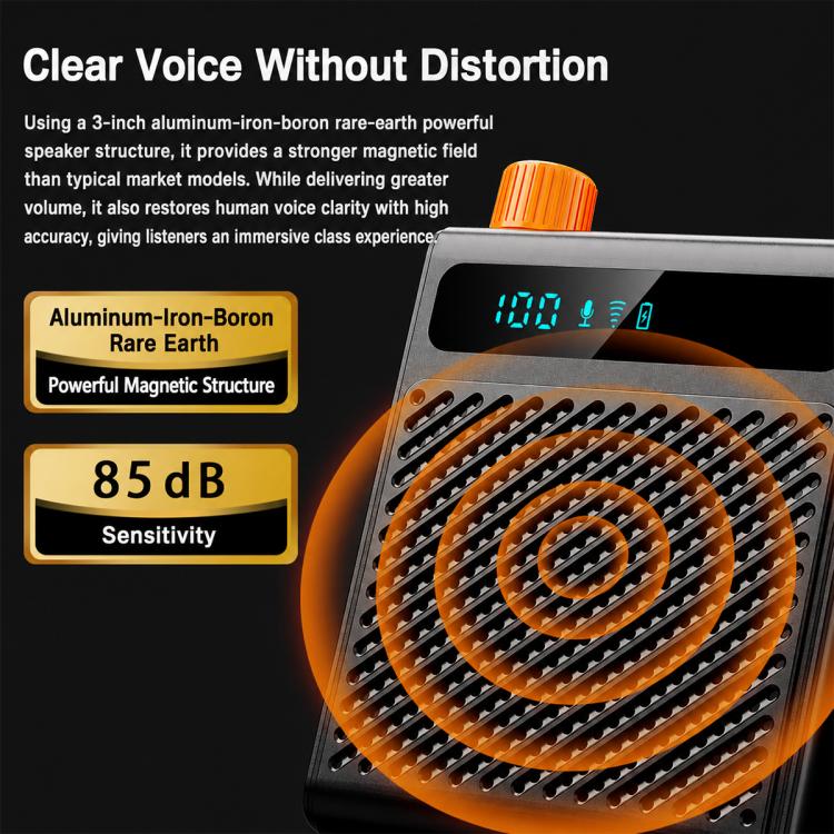 KY300 Single Mic Portable Wireless Lavalier Microphone Teaching Voice Amplifier