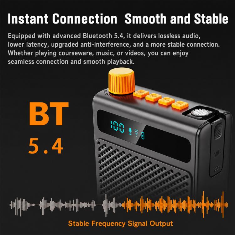 KY300 Single Mic Portable Wireless Lavalier Microphone Teaching Voice Amplifier