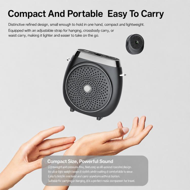 M26 Single Mic Portable Wireless Lavalier Microphone Teaching Voice Amplifier, M26