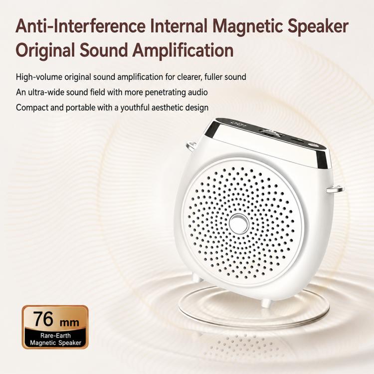 M26 Single Mic Portable Wireless Lavalier Microphone Teaching Voice Amplifier, M26