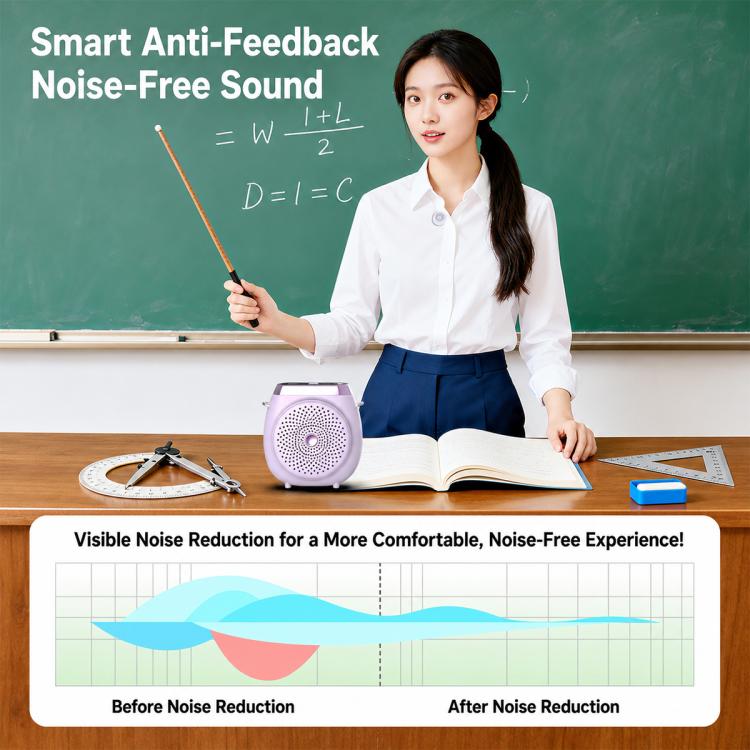 M26 Single Mic Portable Wireless Lavalier Microphone Teaching Voice Amplifier, M26