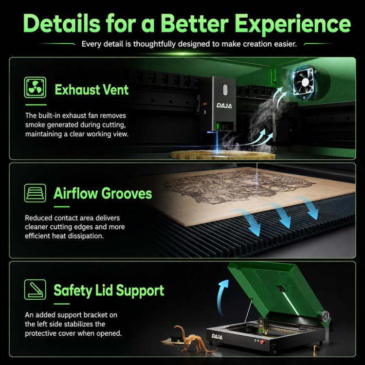 DAJA A8 20W Enclosed Laser Engraving Machine, Host, Host With 1W Laser Head
