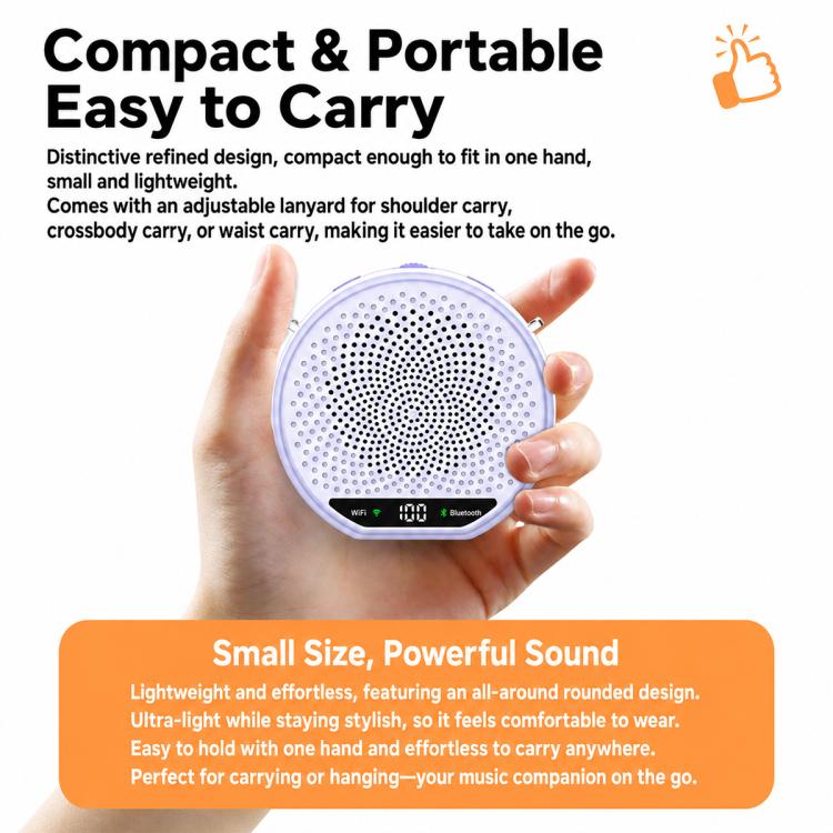 M28 2.5 inch Dual Mic Portable Wireless Lavalier Microphone Teaching Voice Amplifier, M28