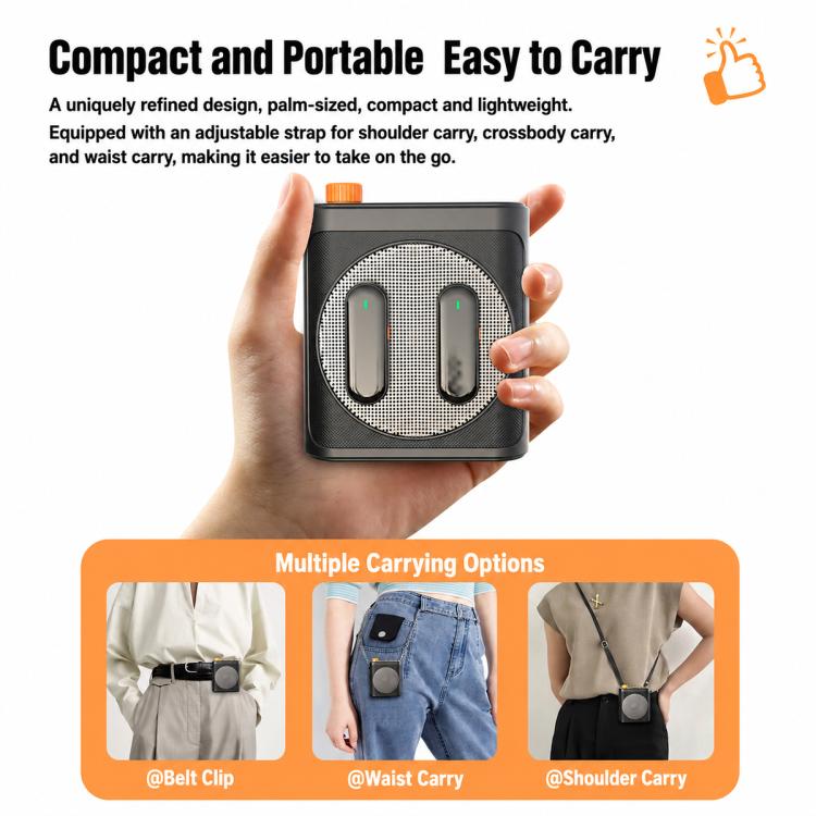 M29 Dual Mic Portable Wireless Lavalier Microphone Teaching Voice Amplifier, M29