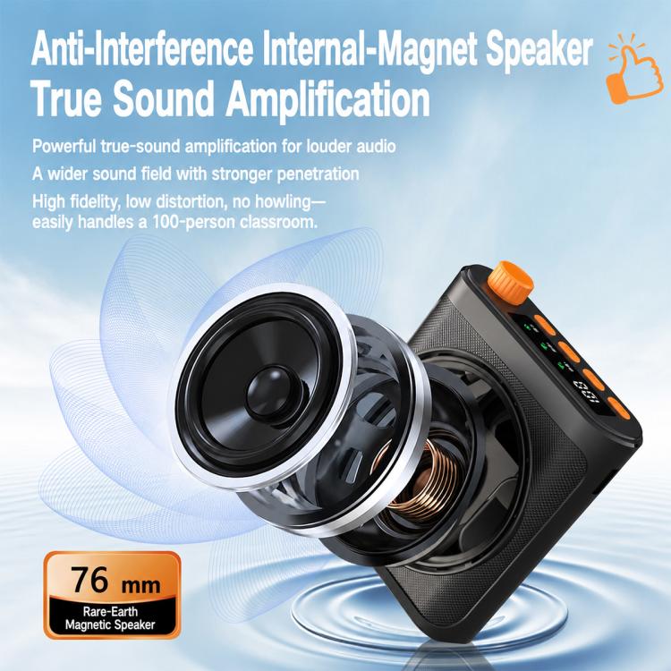 M29 Dual Mic Portable Wireless Lavalier Microphone Teaching Voice Amplifier, M29