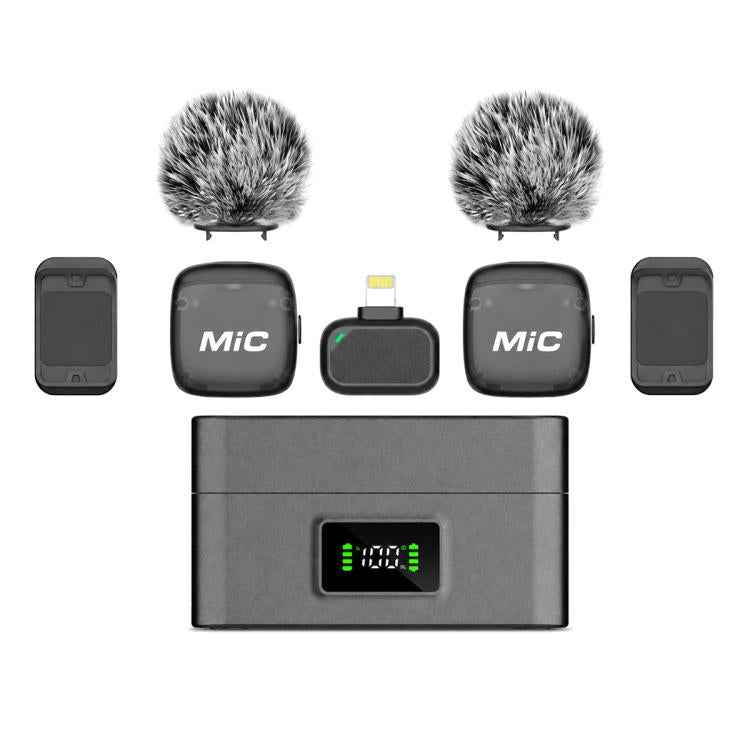 Mic 3 Portable Wireless Lavalier AI Noise Reduction Microphone, 2 in 1 8 Pin Receiver with Charging Dock, 1 in 1 8 Pin Receiver, 2 in 1 Type-C Receiver with Charging Dock, 1 in 1 Type-C Receiver
