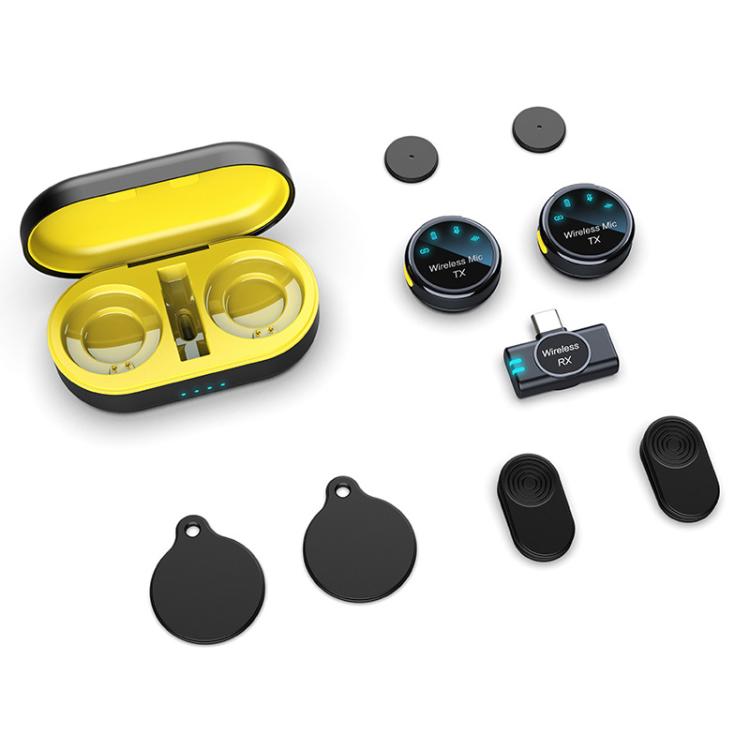 S3 2 in 1 Portable Wireless Lavalier Noise Reduction Microphone, Type-C, 8 Pin