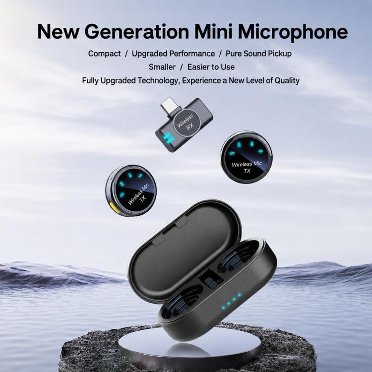 S3 2 in 1 Portable Wireless Lavalier Noise Reduction Microphone, Type-C, 8 Pin