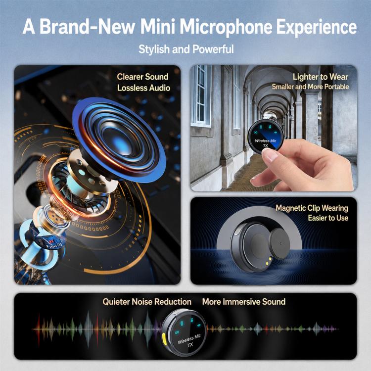 S3 2 in 1 Portable Wireless Lavalier Noise Reduction Microphone, Type-C, 8 Pin