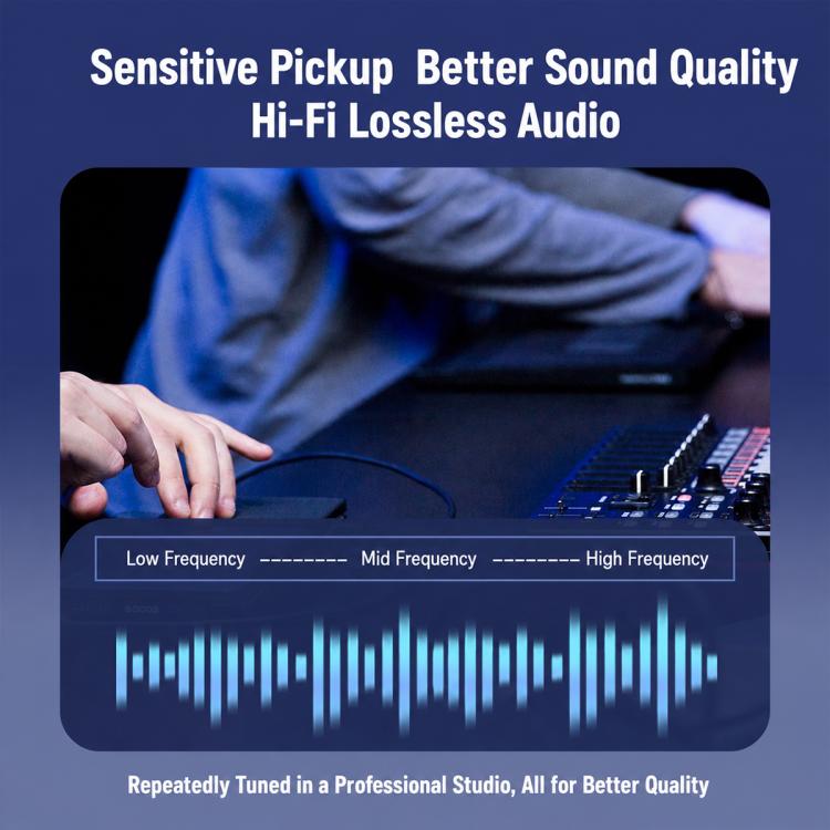 J30 Dual Mic 2 in 1 Wireless Lavalier Noise Reduction Microphone with Two-way Monitoring Function