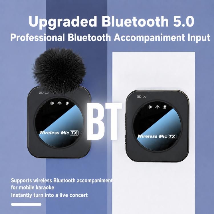 J30 Dual Mic 2 in 1 Wireless Lavalier Noise Reduction Microphone with Two-way Monitoring Function