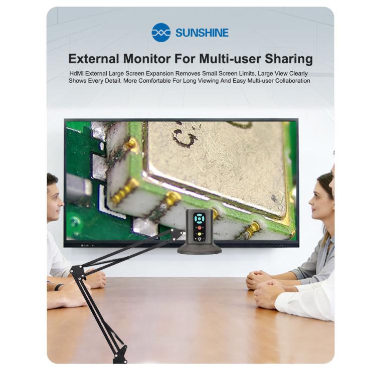 SUNSHINE MS10E-05 4K HD Digital Microscope With Universal Stand, EU Plug, UK Plug