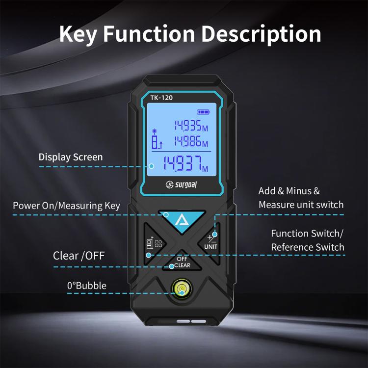 ARTBULL TK-120 120m Green Laser Distance Meter, TK-120