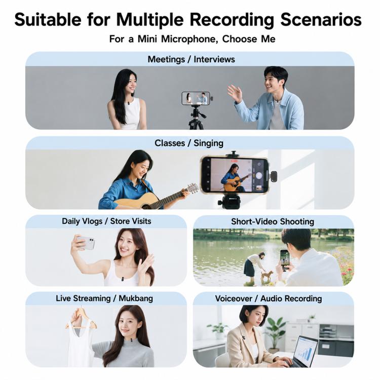 Mini 6 Wireless Lavalier Noise Reduction Microphone, Type-C, 8 Pin