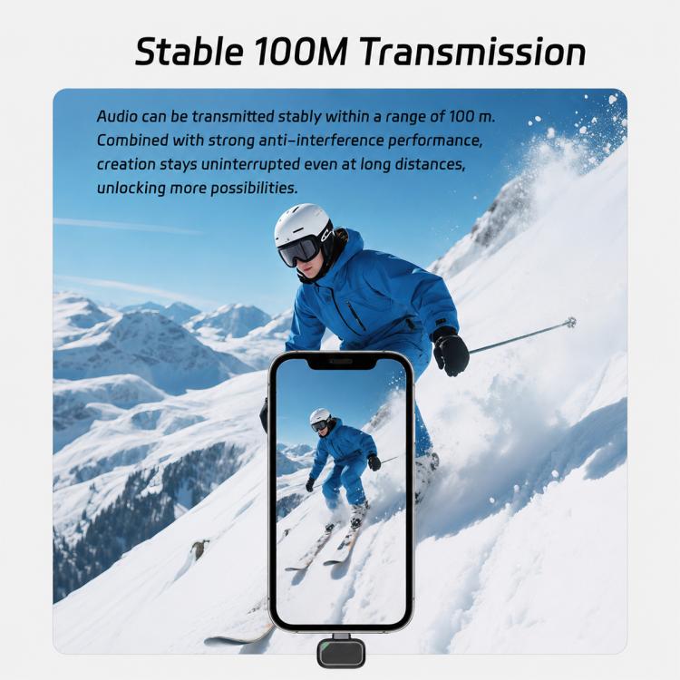 Mini 6 Wireless Lavalier Noise Reduction Microphone, Type-C, 8 Pin