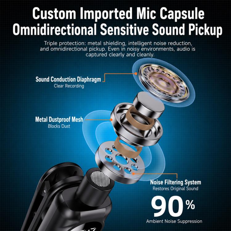 L02 Dual Mic 2 in 1 Magnetic Live Streaming Wireless Lavalier Noise Reduction Microphone, Type-C, 8 Pin