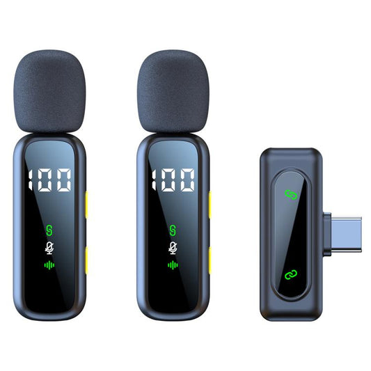 L06 Dual Mic 2 in 1 Live Streaming Wireless Lavalier Noise Reduction Microphone, Type-C, 8 Pin