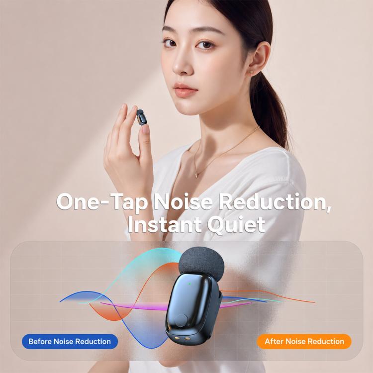 L08 Dual Mic 2 in 1 Live Streaming Wireless Lavalier Noise Reduction Microphone, Type-C, 8 Pin