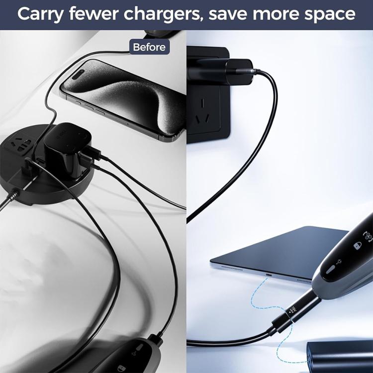 2 PCS/Pack 15V Type-C Shaver Charger Adapter For Philips Norelco 7000 Series