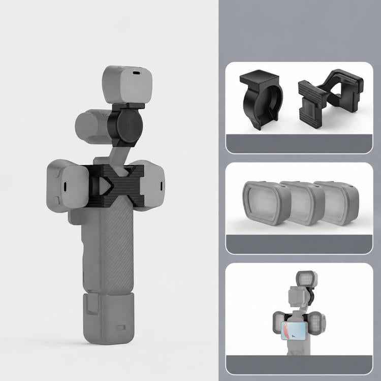 For DJI Osmo Pocket 3 NEEWER Fill Light Magnetic Holder Action Camera Portable Light, Single Light with Mount, Dual Light with Mount, Triple Light with Mount, Fill Light Filter Kit, Dual Light Kit, Black Single Light with Mount                         ...